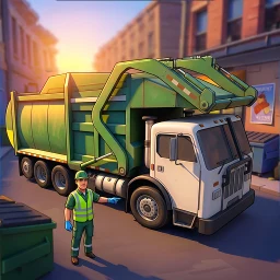 Biểu tượng Garbage Truck Driver 3D